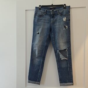 Banana Republic Blue Boyfriend Jeans Distressed